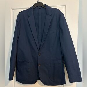J.Crew navy cotton blazer